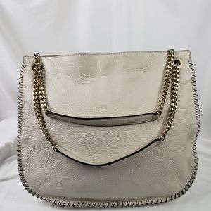 Michael Kors Pebble Leather Whipstitch Chain Strap Tote